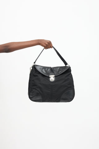 Prada Nylon & Leather Shoulder Bag