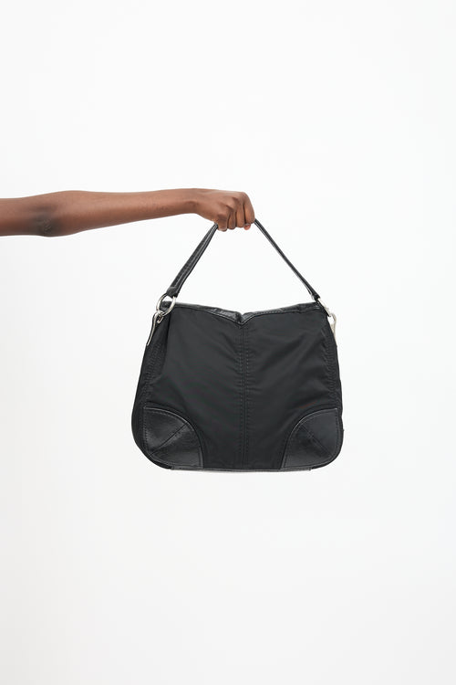 Prada Nylon & Leather Shoulder Bag