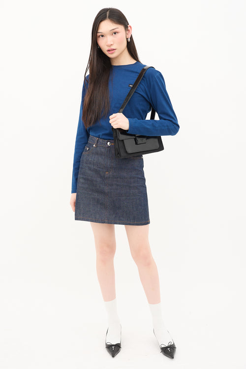 Prada Nylon & Patent Shoulder Bag