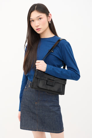 Prada Nylon & Patent Shoulder Bag