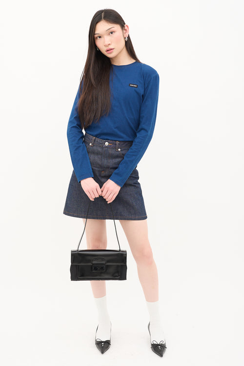 Prada Nylon & Patent Shoulder Bag