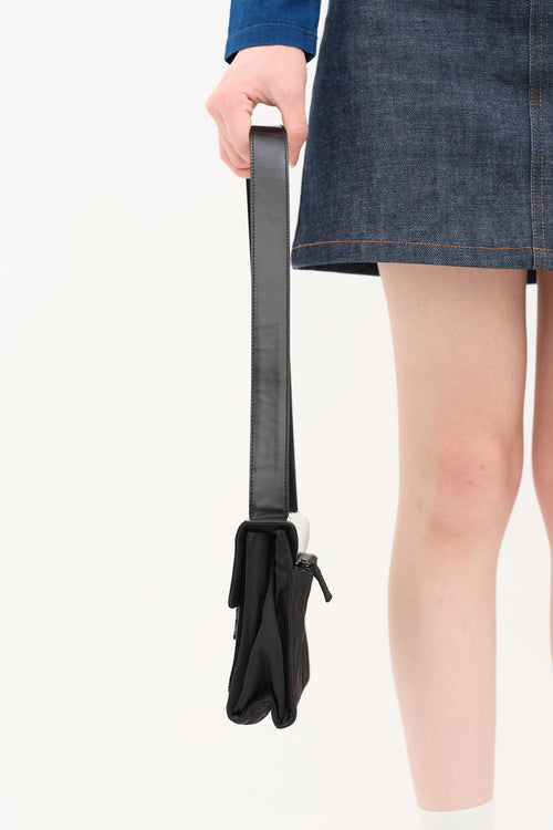 Prada Nylon & Patent Shoulder Bag