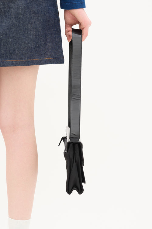 Prada Nylon & Patent Shoulder Bag