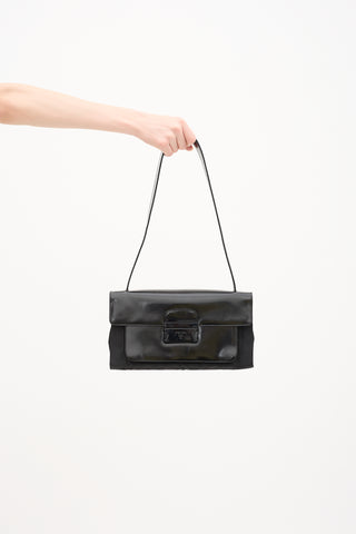 Prada Nylon & Patent Shoulder Bag