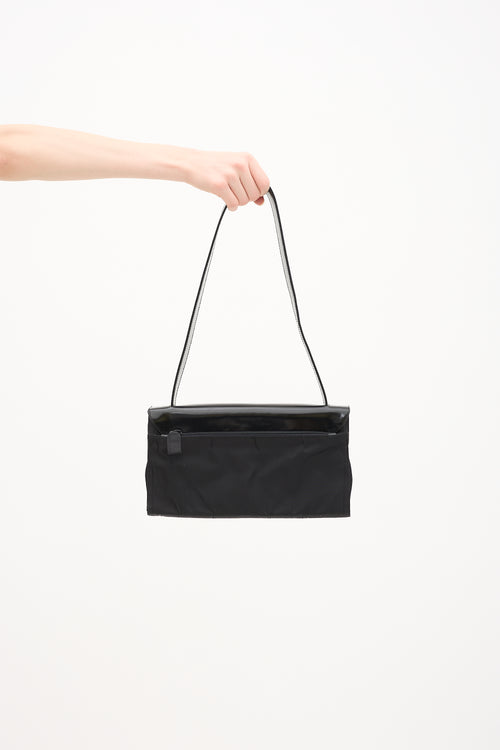 Prada Nylon & Patent Shoulder Bag