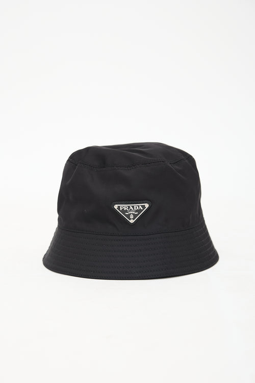 Prada Nylon Logo Bucket Hat