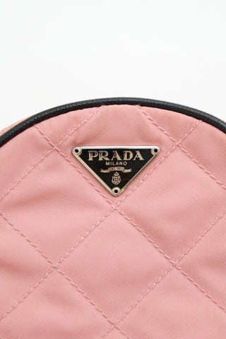 Prada Nylon Quilted Circle Pouch