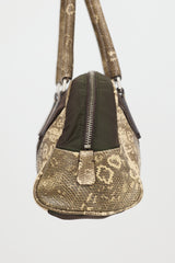 Prada Nylon & Embossed Leather Bowler Bag