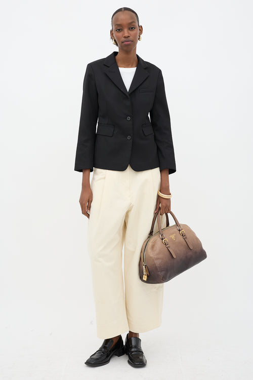 Prada Ombre Leather Bowling Bag