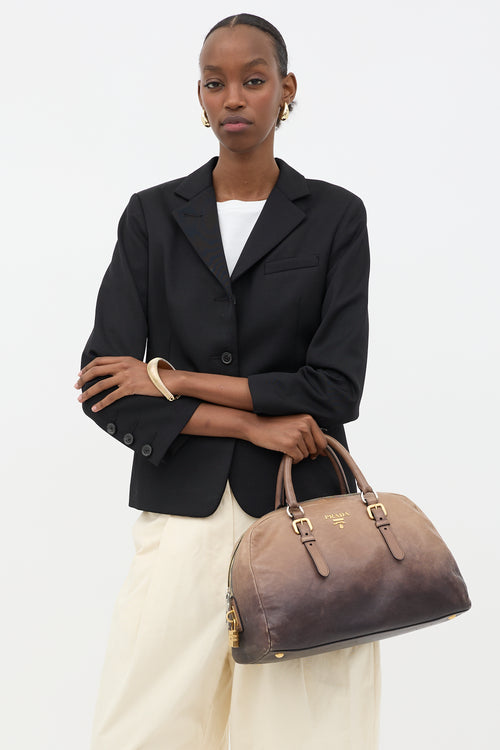 Prada Ombre Leather Bowling Bag