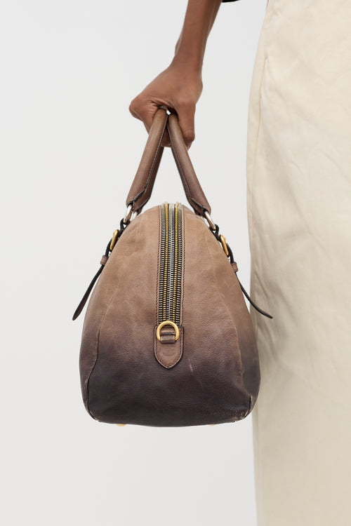Prada Ombre Leather Bowling Bag
