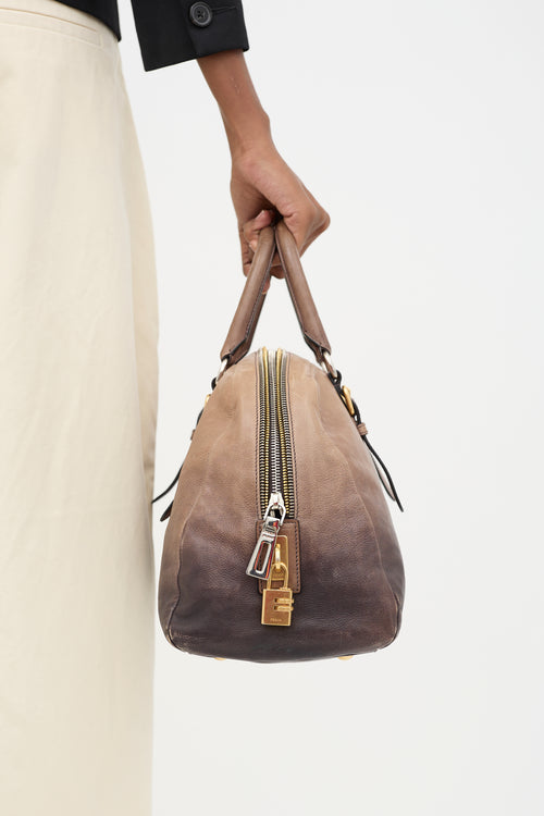 Prada Ombre Leather Bowling Bag