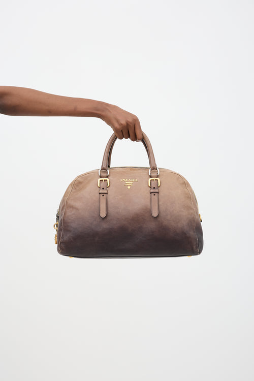 Prada Ombre Leather Bowling Bag