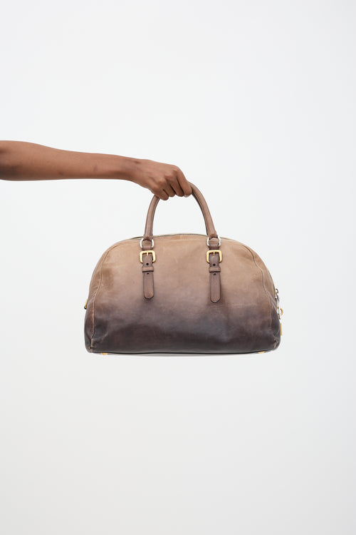 Prada Ombre Leather Bowling Bag