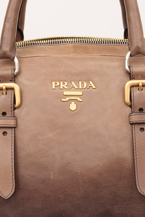 Prada Ombre Leather Bowling Bag