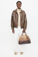 Prada Ombre Leather Satchel Bag