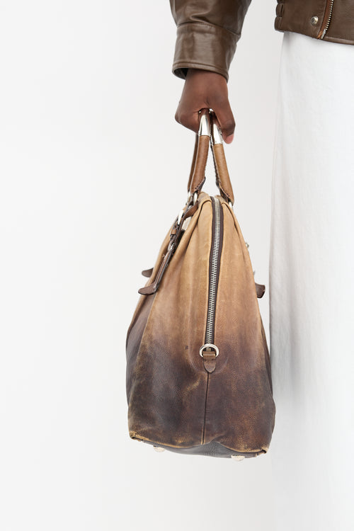 Prada Ombre Leather Satchel Bag