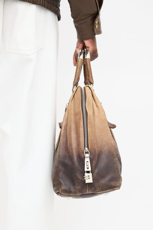 Prada Ombre Leather Satchel Bag
