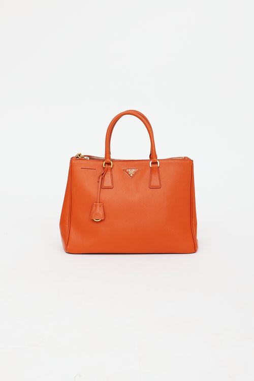 Large Saffiano Double Zip Galleria Bag