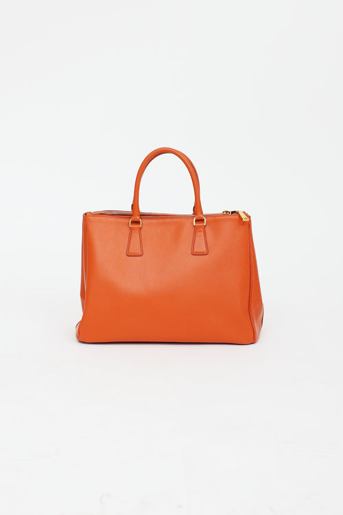 Large Saffiano Double Zip Galleria Bag