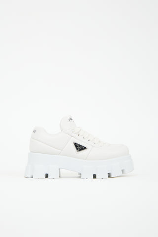 Prada Padded Leather Monolith Sneaker