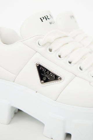 Prada Padded Leather Monolith Sneaker