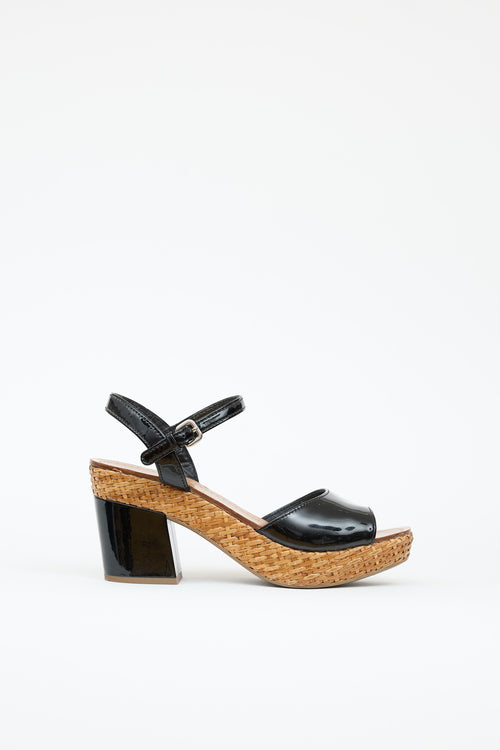 Prada Wicker Platform Sandal