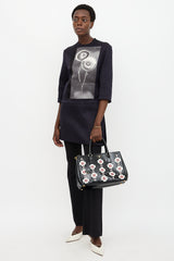 Prada Patent Floral Galleria Bag