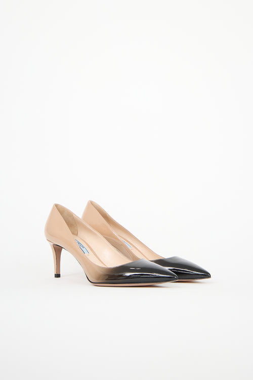 Prada Patent Leather Ombré Pump