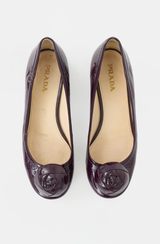 Prada Patent Rosette Flat
