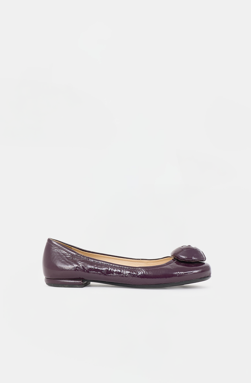 Prada Patent Rosette Flat