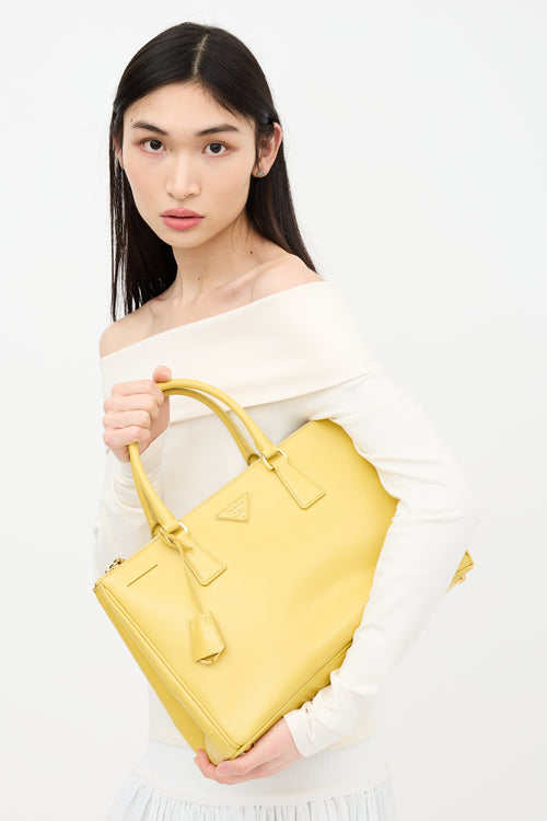 Prada Patent Saffiano Leather Galleria Bag