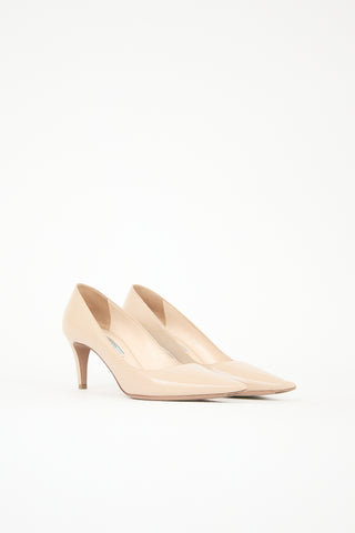 Prada Patent Saffiano Leather Pump