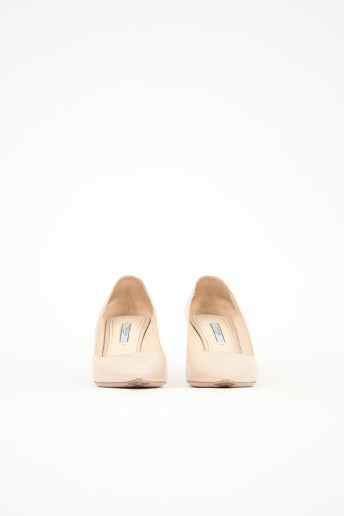 Prada Patent Saffiano Leather Pump