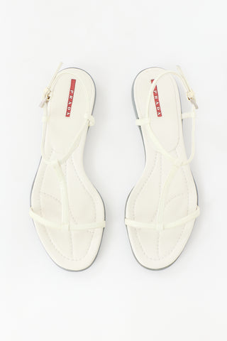 Prada Patent T-Strap Sandal