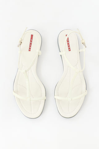 Prada Patent T-Strap Sandal