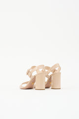 Prada Patent Block Heel Sandal