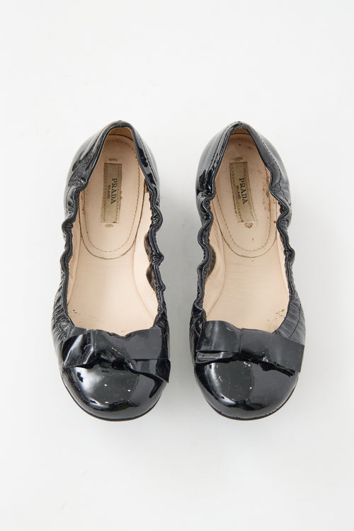 Prada Patent Bow Flat