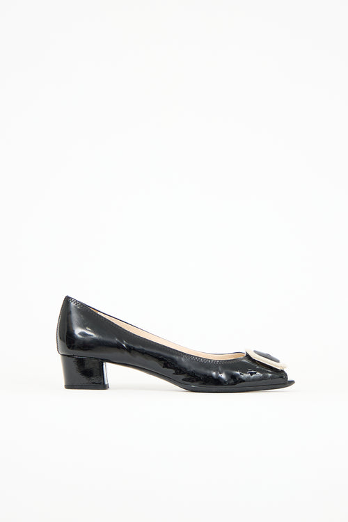 Prada Patent Leather Buckle Heel