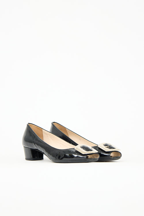 Prada Patent Leather Buckle Heel