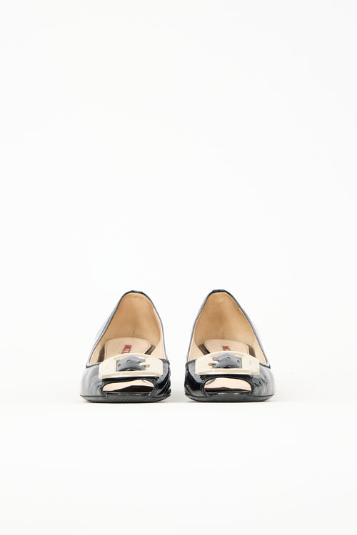 Prada Patent Leather Buckle Heel