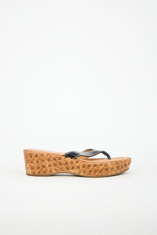 Prada Patent Platform Sandal