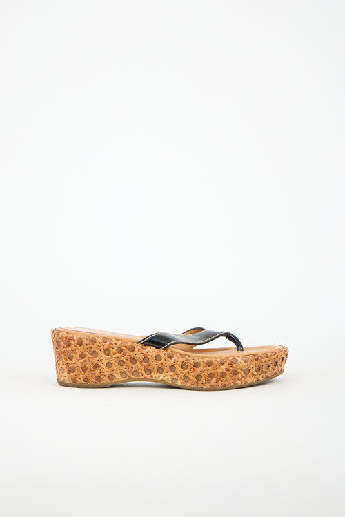 Prada Patent Platform Sandal