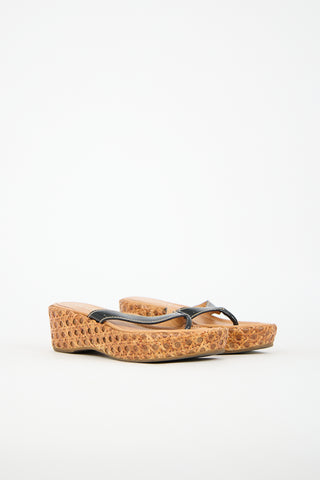 Prada Patent Platform Sandal