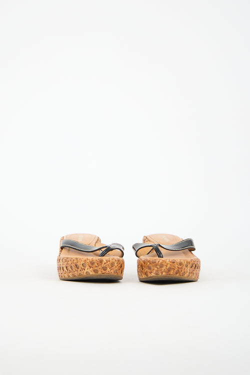 Prada Patent Platform Sandal