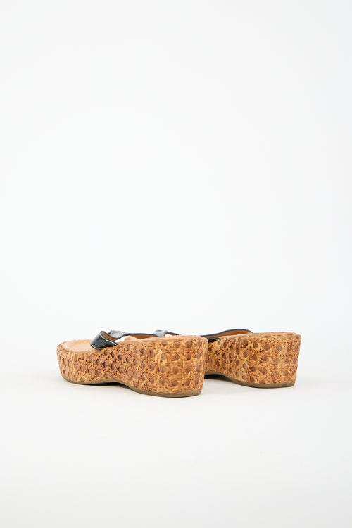 Prada Patent Platform Sandal