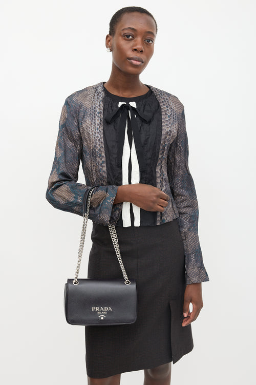 Prada Patent Saffiano Crossbody Bag