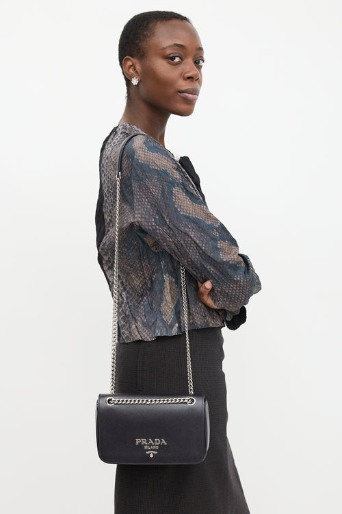 Prada Patent Saffiano Crossbody Bag