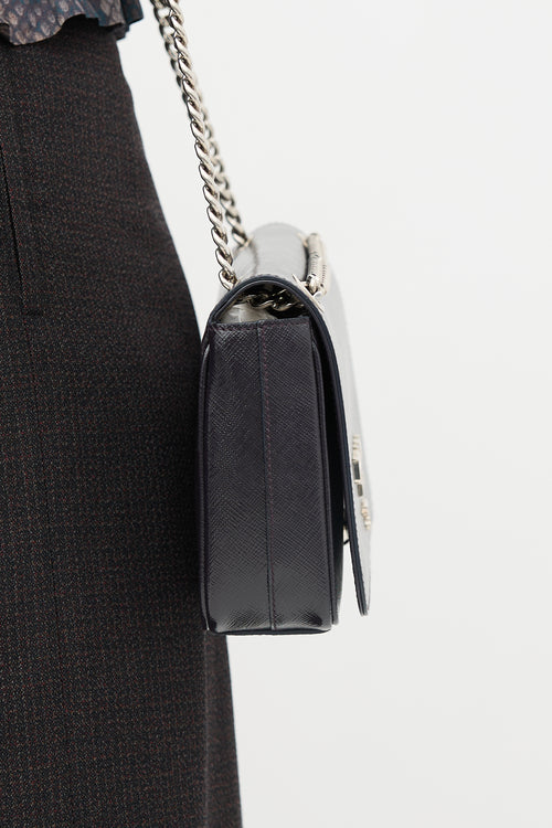Prada Patent Saffiano Crossbody Bag