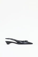 Prada Patent Triangle Slingback Flat